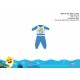 Baby Shark baby pajamas - jersey cotton pajamas - light blue - 80