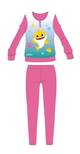 Baby Shark children's pajamas for little girls - jersey cotton pajamas - pink - 110