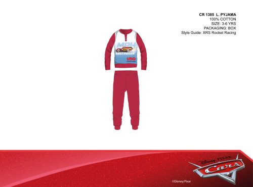 Disney Cars thin cotton children's pajamas - jersey pajamas - red - 110