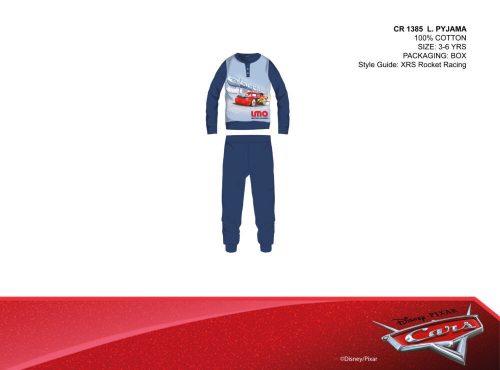 Disney Cars thin cotton children's pajamas - jersey pajamas - dark blue - 116