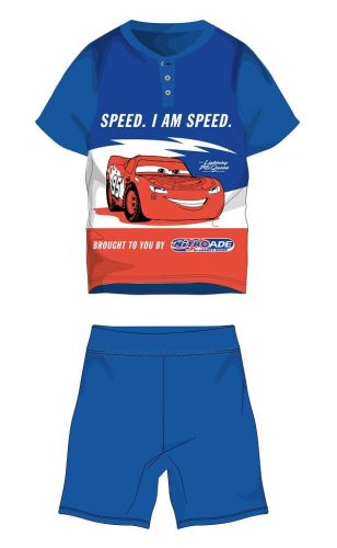 Disney Cars summer short-sleeved children's pajamas - cotton jersey pajamas - medium blue - 116