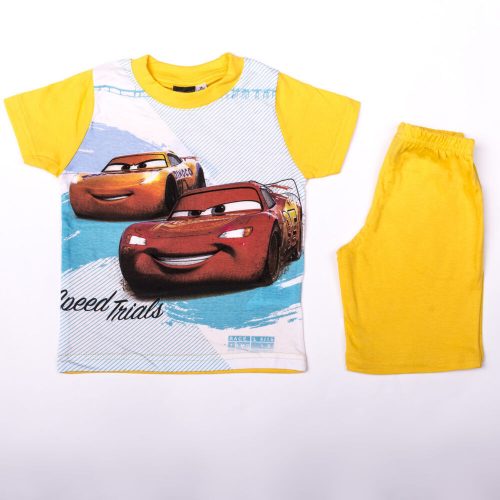 Cars boy's cotton summer ensemble - T-shirt-shorts set - yellow - 98