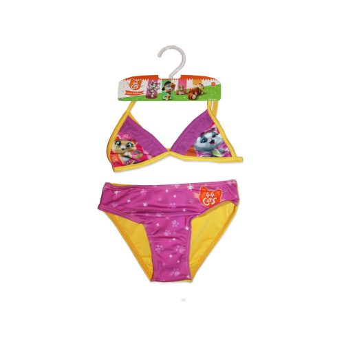 44 Cats two-piece swimsuit for little girls - with triangle top - yellow - 110