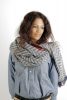 Cecilia Gallerani scarf - 200x98 cm - gray with zigzag pattern