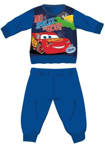 Disney Cars winter thick baby pajamas - cotton flannel pajamas - medium blue - 86