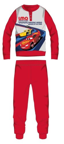 Disney Verdák Winter-Kinderpyjama aus Baumwolle – Interlock-Pyjama – mit Racing Hero-Schriftzug – Rot – 116