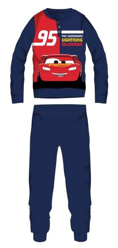 Disney Verdák Winter-Kinderpyjama aus Baumwolle – Interlock-Pyjama – mit der Aufschrift The Legendary Lightning McQueen – dunkelblau – 116