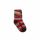 Non-slip children's ankle socks - Verdák - plush - red-grey - 23-26