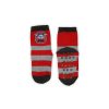 Non-slip children's ankle socks - Cars - plush - red-grey - 23-26