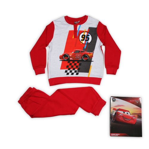 Winter cotton children's pajamas - Cars - red - 98