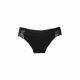 Women's bottoms - hip style - decorated with a lace insert on the back - black - L