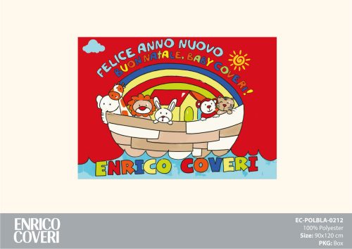 Enrico Coveri baby fleece blanket - 90 x 120 cm - red