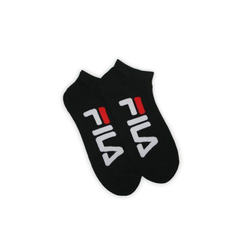 Fila Unisex Secret Socken mit Aufschrift – 2 Paar/Packung – Secret Socken aus Baumwolle – Schwarz – 35–38