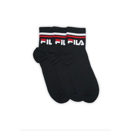 Fila unisex bavlněné ponožky - krátké ponožky - žebrovaná noha - 3 páry - tmavě modré - 39-42