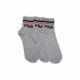 Fila unisex cotton socks - short socks - ribbed leg - 3 pairs - gray - 43-46