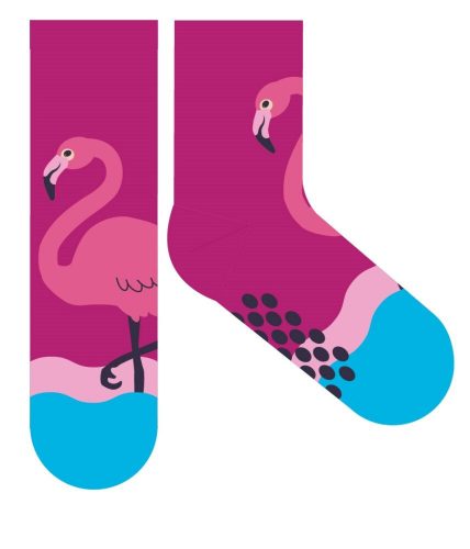 Rutschfeste Flamingo-Thermo-Plüsch-Normalsocken für Kinder