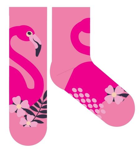 Rutschfeste Flamingo-Thermo-Plüsch-Normalsocken für Kinder