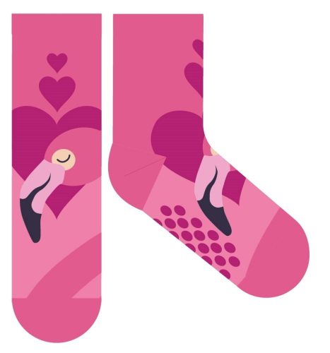 Rutschfeste Flamingo-Thermo-Plüsch-Normalsocken für Kinder