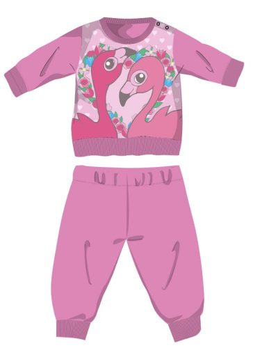 Flamingo winter cotton baby pajamas - interlock pajamas