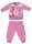 Flamingo winter cotton baby pajamas - interlock pajamas - pink - 80