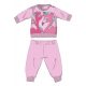 Flamingo winter cotton baby pajamas - interlock pajamas - light pink - 92