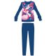 Flamingo winter cotton children's pajamas - interlock pajamas - with leaf pattern - dark blue - 110