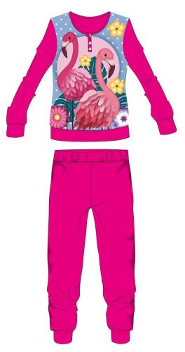 Pijamale fleece Flamingo - pijamale groase de iarna pentru copii - roz - 116