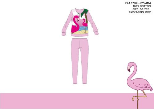 Flamingo thin cotton children's pajamas - jersey pajamas