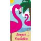 Flamingo children's beach towel - 70x140 - pink