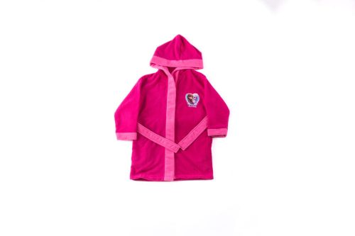 Children's robe - Microfiber hooded - Ice magic - 110-116 - pink