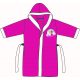 Children's robe - microfiber hooded - Ice Magic 110-116 - Pink-white