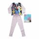 Long thin cotton children's pajamas - Ice Magic - striped - Jersey - light purple - 128