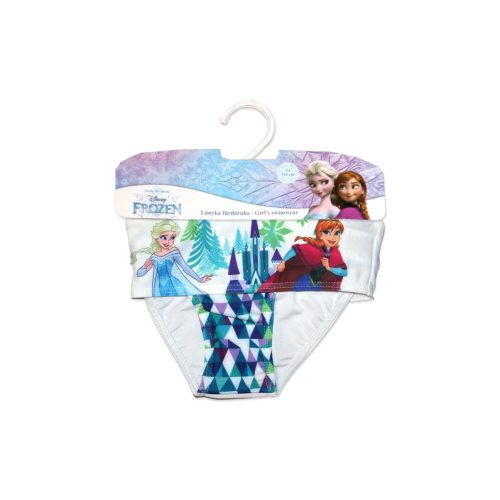 Costum de baie Disney Frozen din doua piese pentru fete - model cu carouri - alb - 110