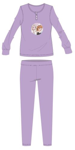 Disney Frozen Baumwollflanell-Pyjama – Winterdicker Kinderpyjama – Helllila – 104