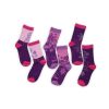 Children's cotton ankle socks - 3 pairs - Ice magic - purple - 31-34