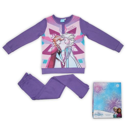 Pijamale de iarnă din bumbac pentru copii - Ice Magic - violet - 104