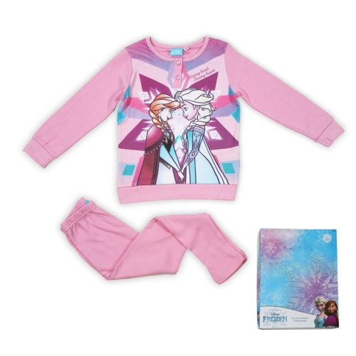 Pigiama invernale per bambini in cotone - Ice Magic - rosa chiaro - 110