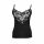 Women's lace two-piece top-bottom set for women with high cotton content - black - M