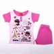 Short-sleeved cotton children's pajamas - The Adventures of Ladybug and the Black Cat - pink - 110