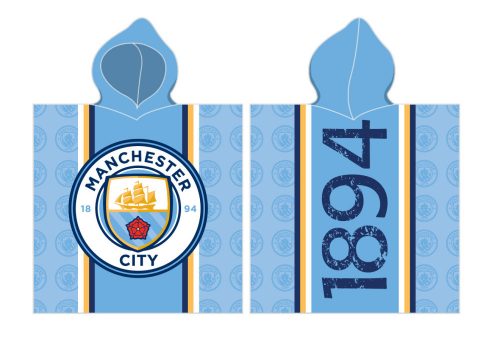 Manchester City 100% pamut poncsó - 60x120 cm