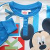 Langer Kinderpyjama aus dünner Baumwolle – Mickey Mouse – Jersey – Mittelblau – 116