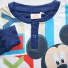 Langer Kinderpyjama aus dünner Baumwolle - Mickey Mouse - mit Starts-Aufschrift - Jersey - dunkelblau - 110