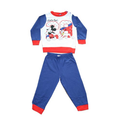 Long thin cotton baby pajamas - Mickey mouse - Jersey - dark blue - 98