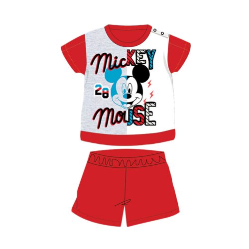 Summer short-sleeved cotton baby pajamas - Disney Mickey Mouse - red - 80