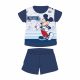 Summer short-sleeved cotton baby pajamas - Disney Mickey Mouse - striped - dark blue - 92