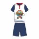 Summer short-sleeved children's cotton pajamas - Disney Mickey mouse - with Mickey lettering - dark blue - 104