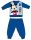 Disney Mickey mouse winter thick baby pajamas - cotton flannel pajamas - medium blue - 80