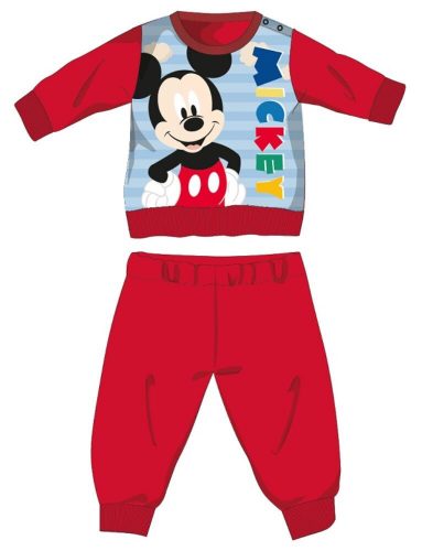 Disney Mickey mouse winter thick baby pajamas - cotton flannel pajamas - red - 80