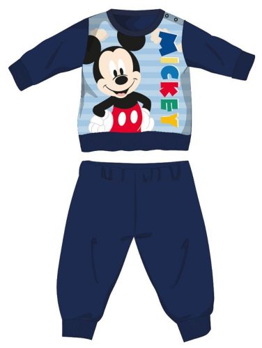 Disney Mickey mouse winter thick baby pajamas - cotton flannel pajamas - dark blue - 80