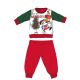 Disney Mickey mouse winter thick Christmas baby pajamas - cotton flannel pajamas - red-green - 80